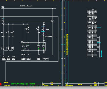 Чертеж Типовые схемы электро ячеек ABB