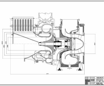 Чертеж Расчёт турбокомпрессора ТК-70