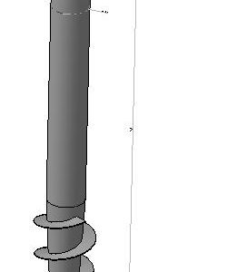 3D модель Винтовая свая. BAU. FM24. 76x(3,5)x1500.