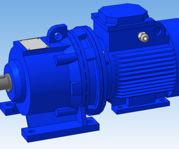 3D модель Мотор-редуктор 3МП-31,5-18-0,37-G110 на лапах