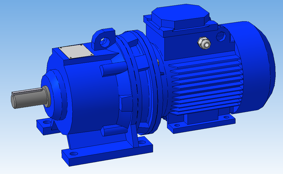 3D модель Мотор-редуктор 3МП-31,5-18-0,37-G110 на лапах