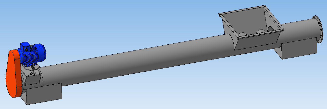 3D модель Транспортёр шнековый погрузочный