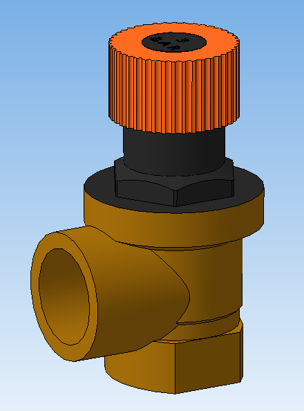 3D модель Клапан предохранительный 1"