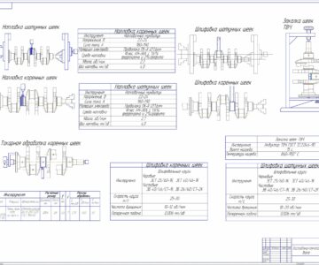 Чертеж Разработка технологического процесса восстановления коленчатого вала ЯМЗ-236