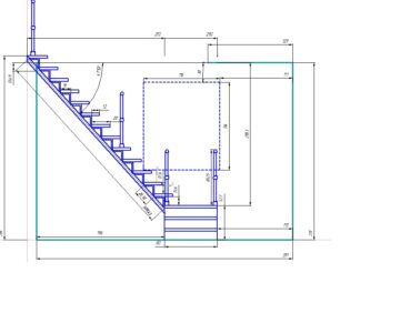 Чертеж Чертеж лестницы