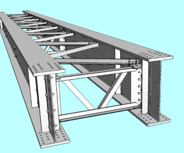 3D модель Пролётное строение стальное Lр=15900, 3D