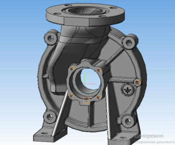 3D модель Всасывающая секция насоса ВС-80.1