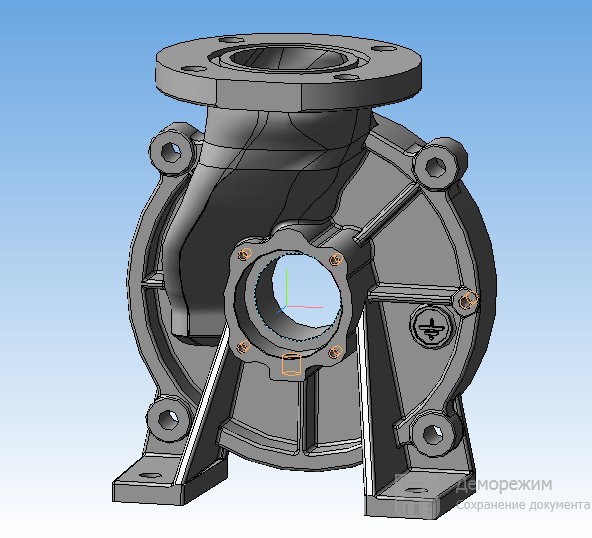 3D модель Всасывающая секция насоса ВС-80.1