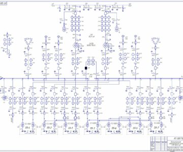 Чертеж Электроснабжение завода подъмно-транспортных машин