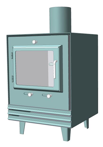 3D модель Газогенераторная печка