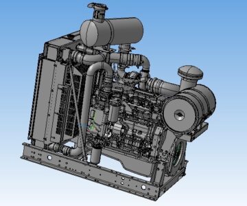 3D модель Двигатель внутреннего сгорания Cummins QSB 6.7