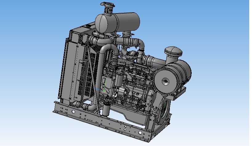 3D модель Двигатель внутреннего сгорания Cummins QSB 6.7