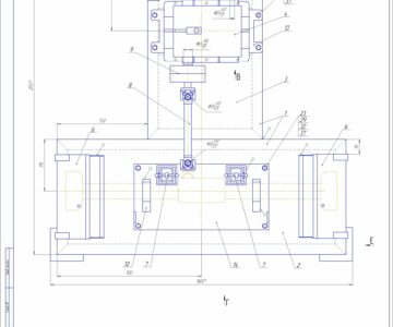 Чертеж Стенд для обкатки переднего ведущего моста трактора МТЗ-1522 (конструкторская часть дипломного проекта)