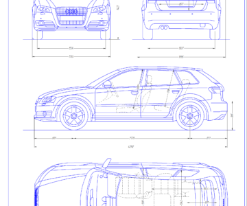 Чертеж Общий вид Audi A3