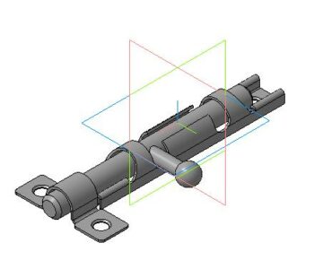 3D модель Шпингалет дверной классический