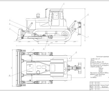 Чертеж Курсовой проект на тему проектирование бульдозера-разрыхлителя