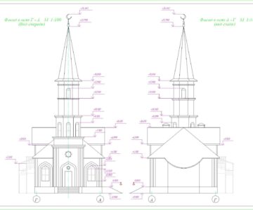 Чертеж Проект мечети