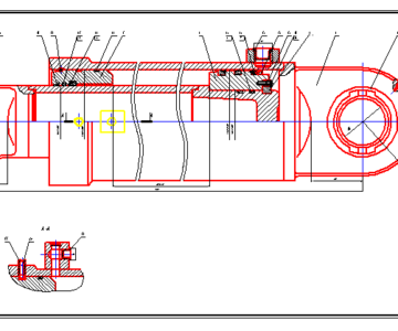 Чертеж Участок сборки гидроцилиндра автокрана КС-3578