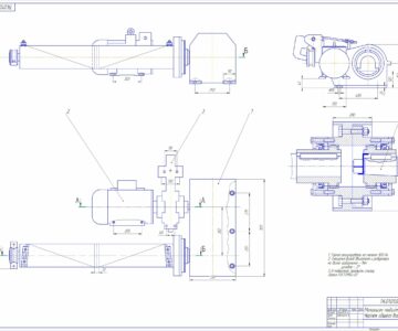 Чертеж Крановая тележка с фланцевым редуктором