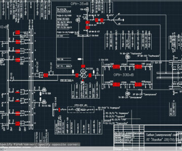 Чертеж Схема электрическая ПС-330кВ/110/35кВ "Лозовая"