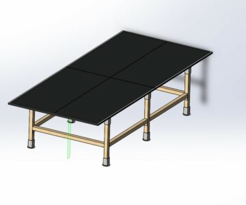 3D модель Стол теннисный 2740х1525х760 мм