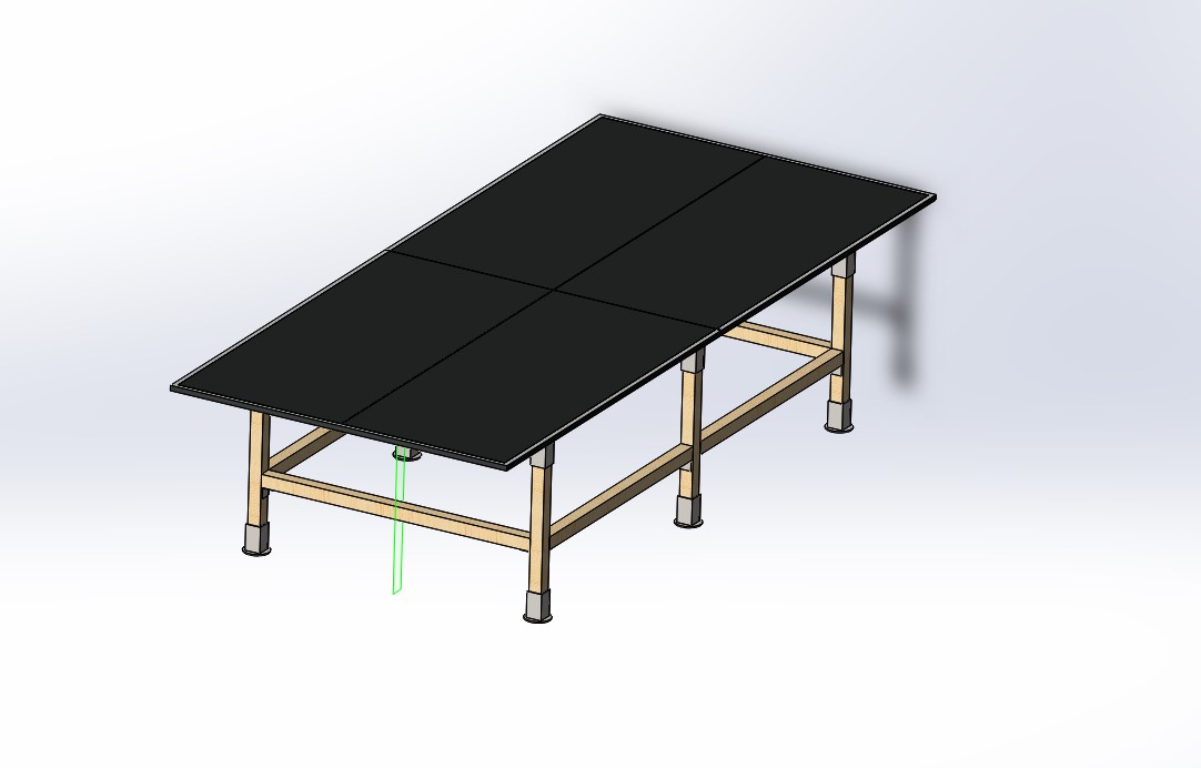 3D модель Стол теннисный 2740х1525х760 мм