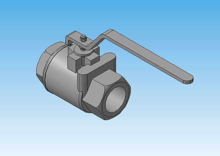 3D модель Кран шаровый dn20