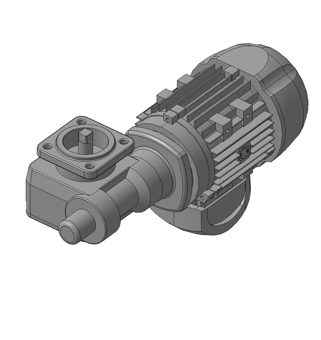 3D модель Мотор-редуктор привода задвижки