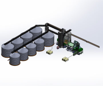 3D модель Комплекс зерноочистительный + элеватор