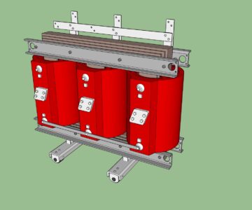3D модель сухой трансформатор 100кВт