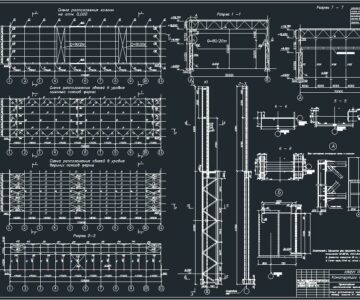 Чертеж Конструкции каркаса производственного здания