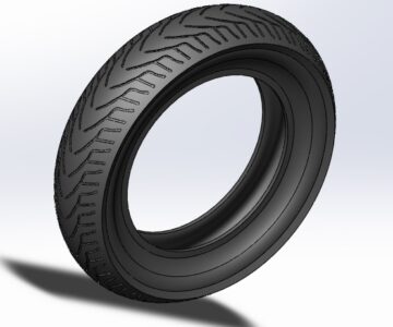 3D модель 3D Мотопокрышка 150/80 R16