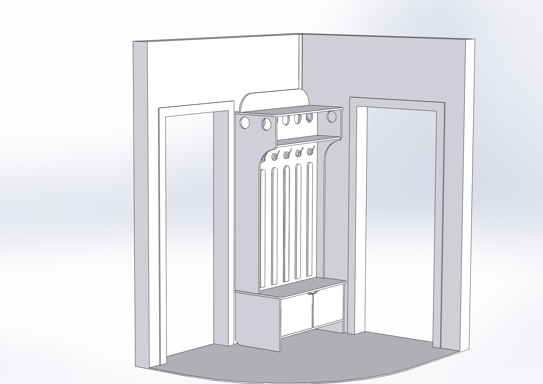 3D модель Прихожая ДСП