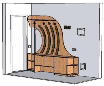 3D модель Прихожая обстановка