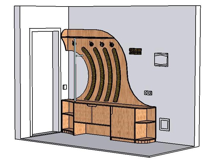 3D модель Прихожая обстановка