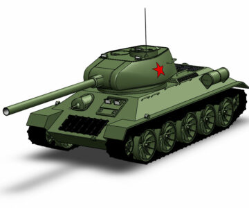 3D модель Танк Т-34-85