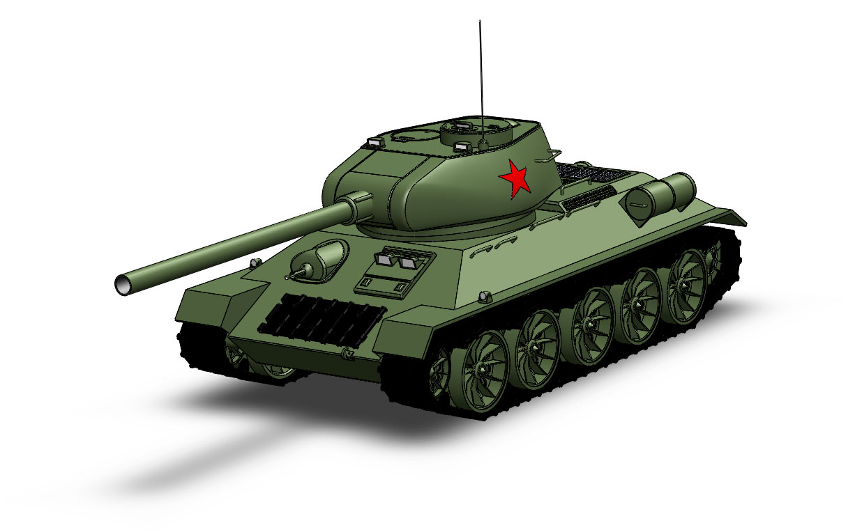 3D модель Танк Т-34-85