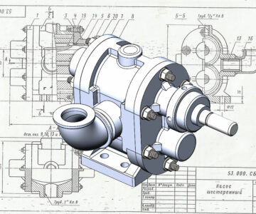 3D модель Насос шестеренный 53.000 СБ
