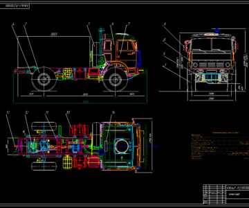 Чертеж Шасси КамАЗ-43501