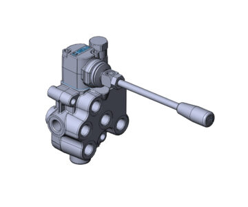 3D модель Клапан ручной гидравлический односекционный