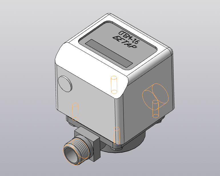 3D модель счетчик газа БЕТАР СГБМ-1,6