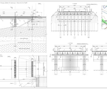 Чертеж Чертежи по ремонту моста через р. Брынь