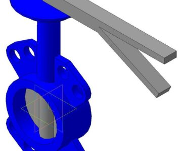 3D модель Задвижка Butterfly DN=80