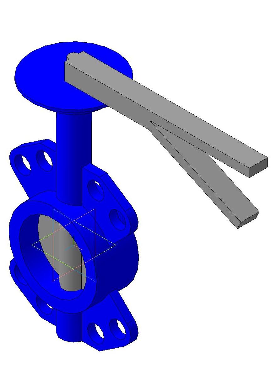 3D модель Задвижка Butterfly DN=80