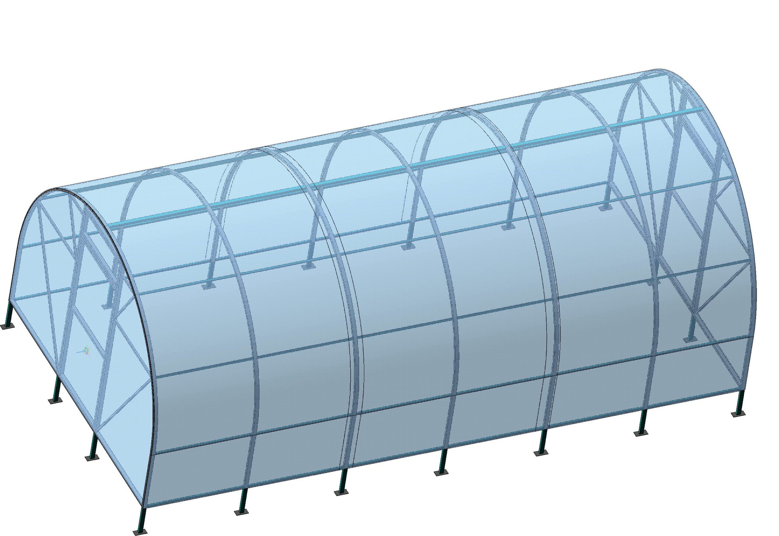 3D модель Теплица 3000х2000х6000
