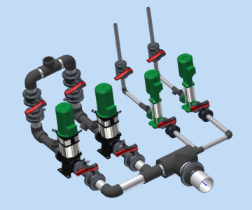 3D модель Насосная установка WILO Helix First V5202