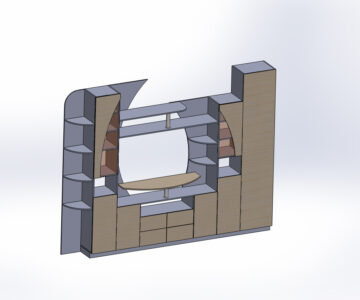 3D модель 3D сборка шкаф стенка