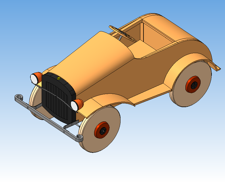 3D модель Педальный автомобиль