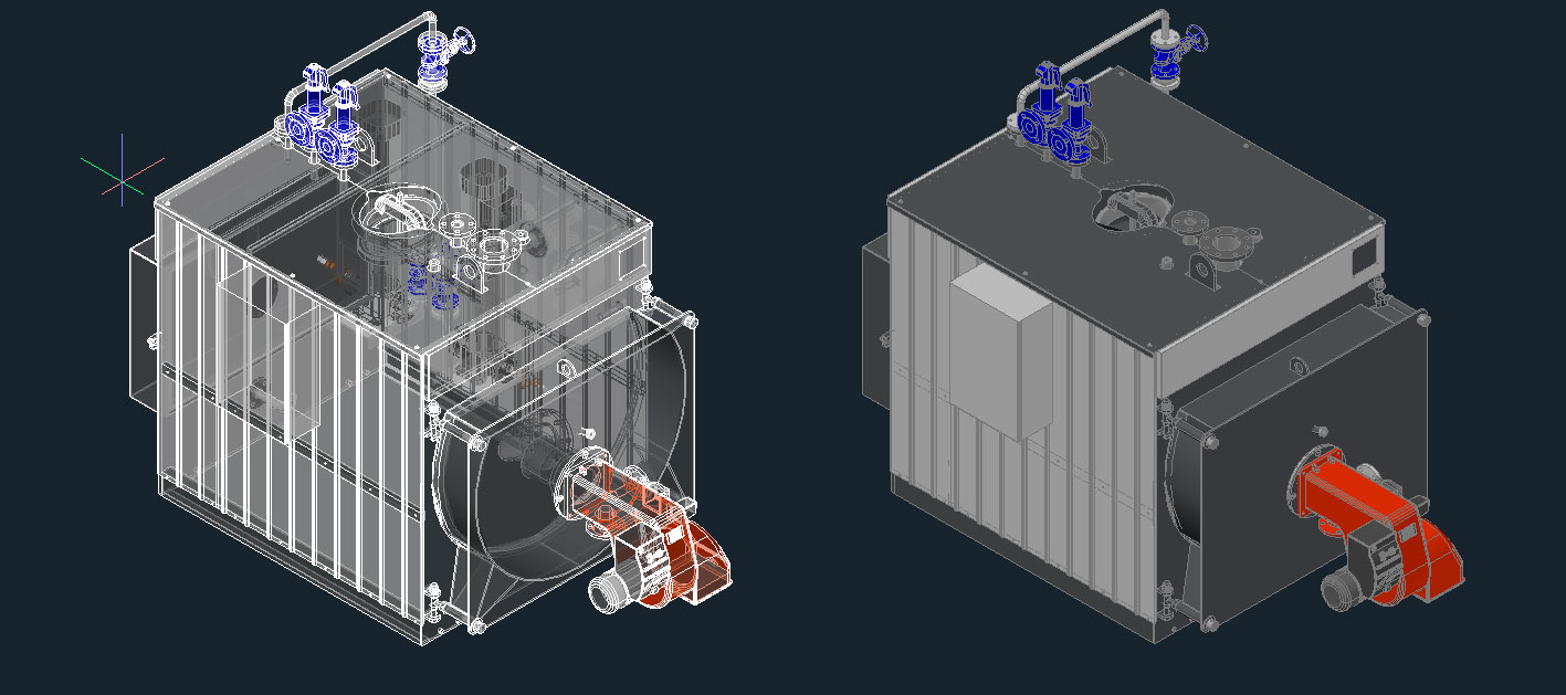 3D модель 3D модель котел Sixen 650