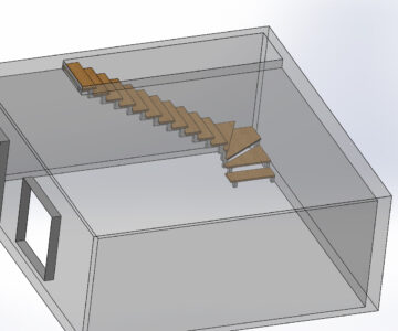 3D модель Лестница забежная